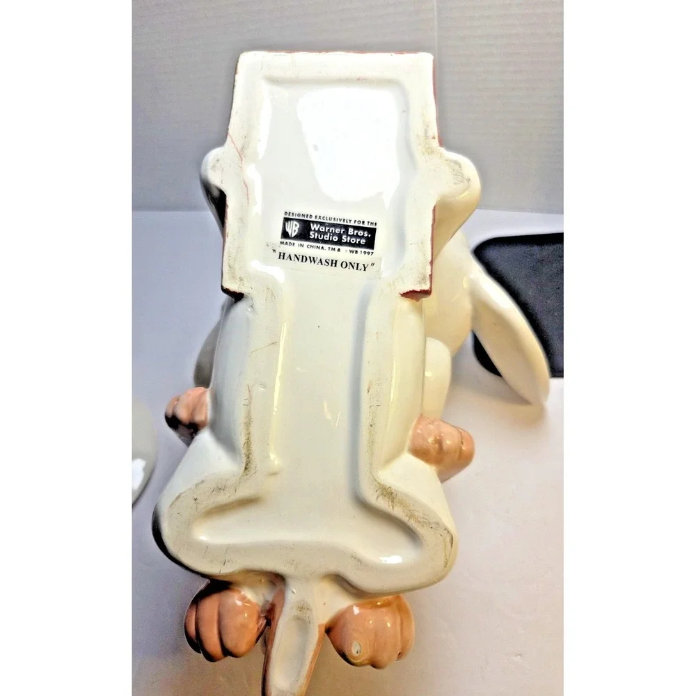 Warner Bros. Studio Store Pinky and the Brain Ceramic Cookie Jar, Lid, 1997